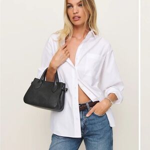 Reformation White Button Down Shirt